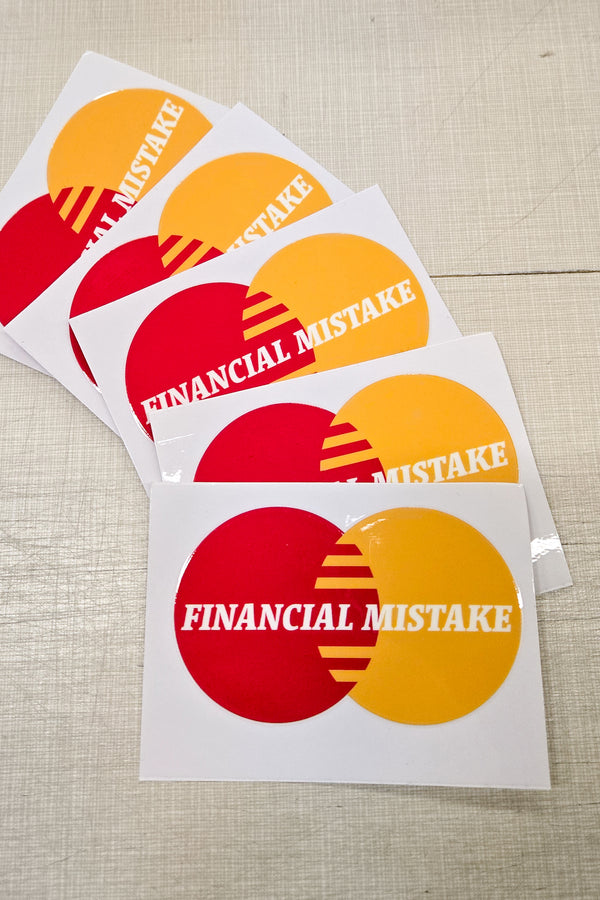Financial Mistake Sticker